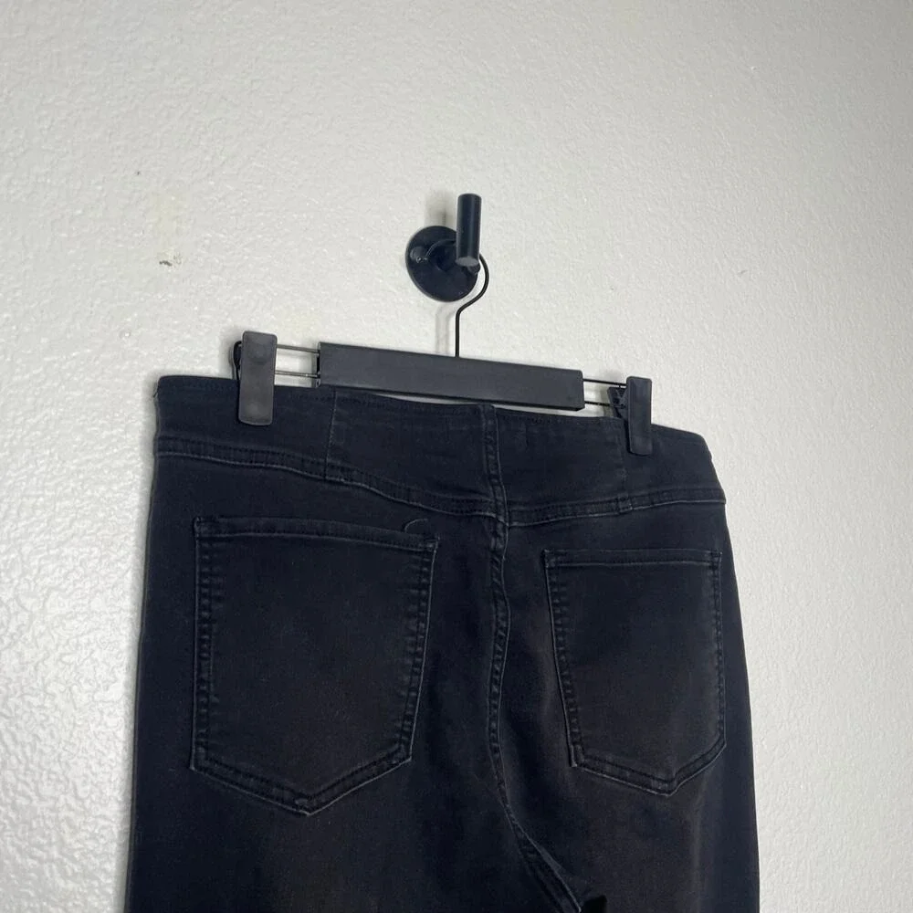 Free People Womens Jeans Size 31 Black Pull On Casual Flare Leg High Rise